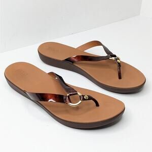 Fitflop Hoopla Thong Sandals, Chocolate, Women's 10